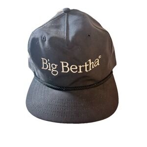 Vintage 90s Callaway Golf Big Bertha Rope Brim Strapback Hat Black